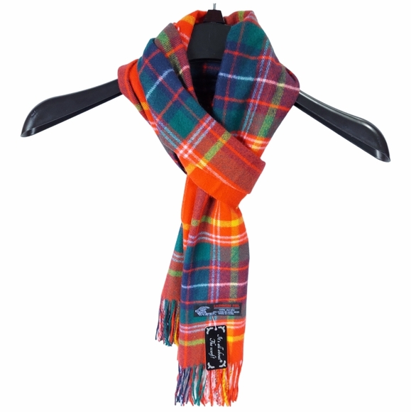 Cashmere Feel Classic Scarf Red Multicolor Plaid Winter Scarf Soft New Warm - Picture 2 of 12